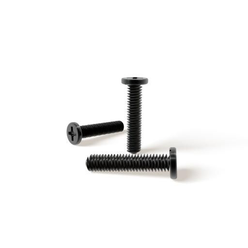 M2.5 x 8mm black zinc laptop screws 